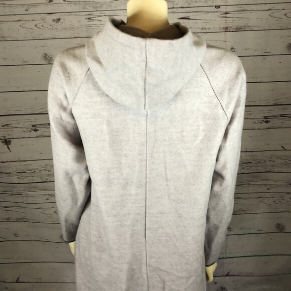 Millen charm Burgundy" free cut with a zipper with a hood gray size medium - Picture 12 of 12